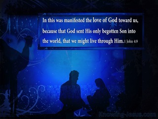 1 John 4:9 In This Was Manifested The Love Of God (white)